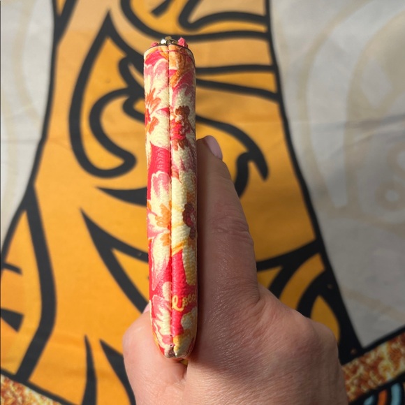 Coach Double Zip Wallet With Vintage Daisy Script Print - Picture 4 of 12